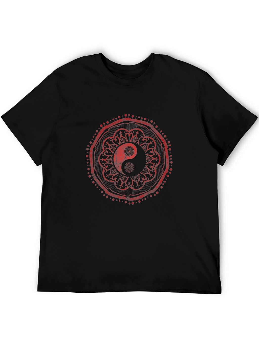 Yin Yang Mandala Graphic Tee - Stylish Comfort