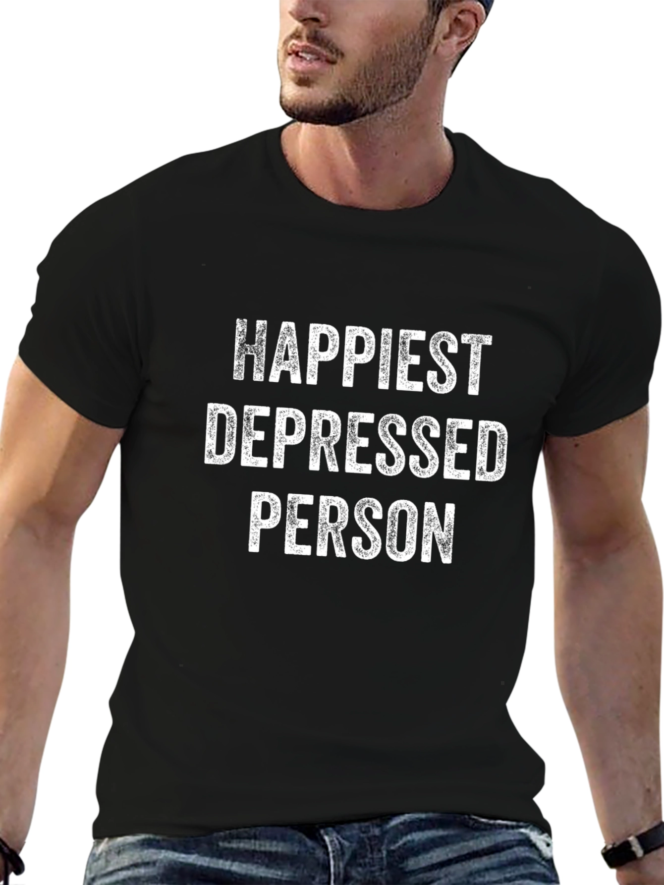 Happiest Depressed Person Graphic Tee