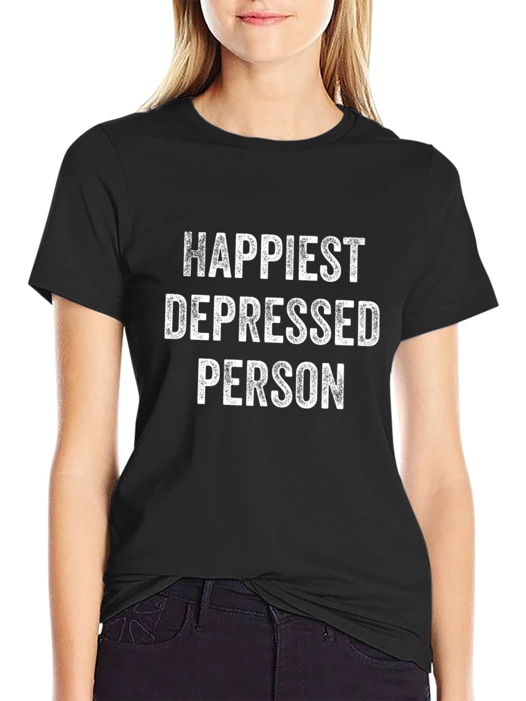 Happiest Depressed Person Graphic Tee