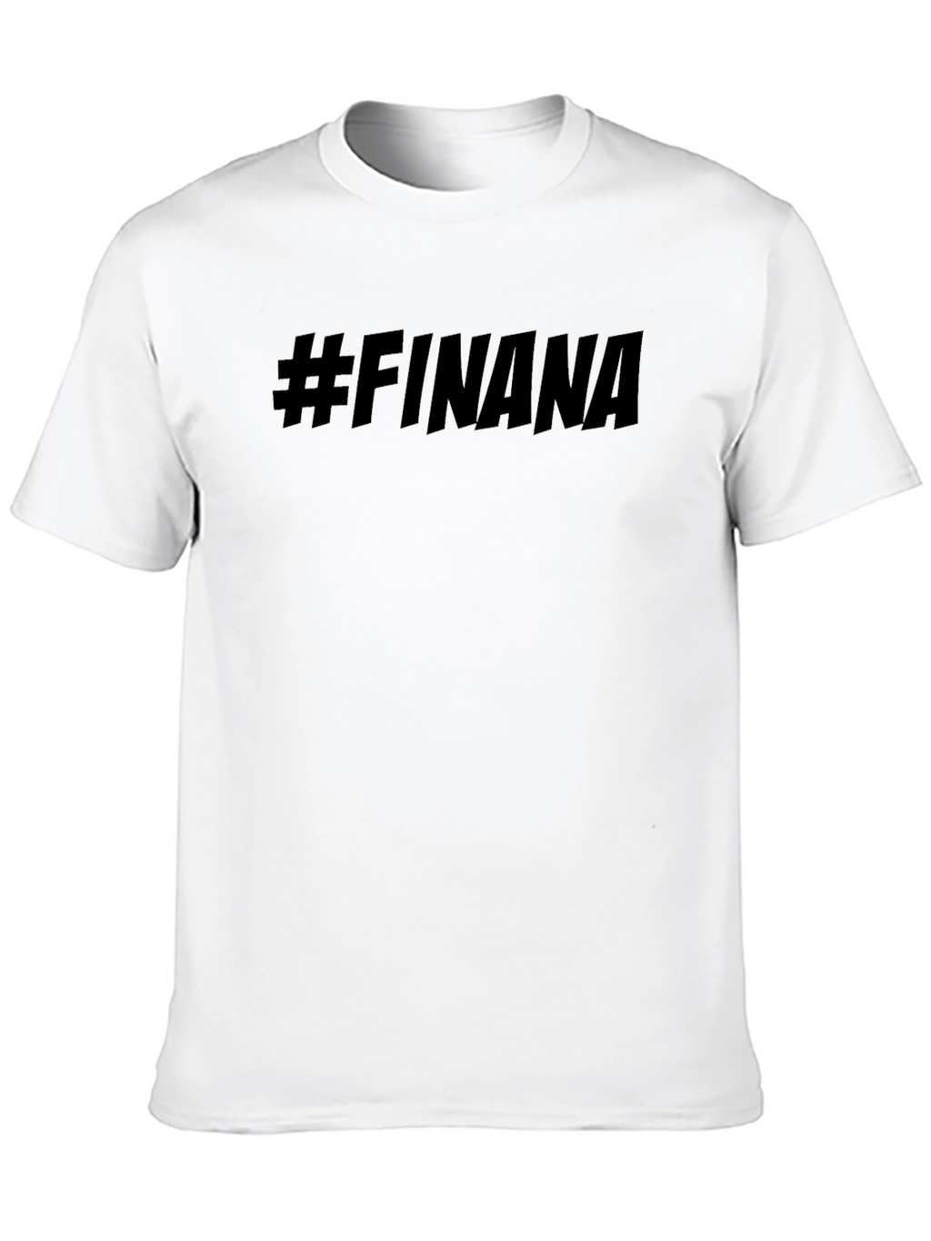 #FINANA Black Graphic Tee - Trendy Casual Style