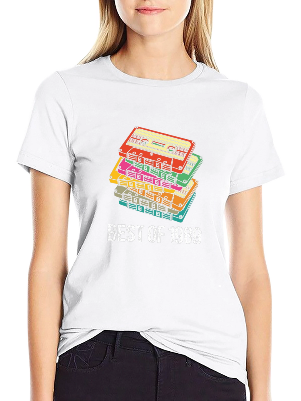 Best of 1989 Cassette Tape Stack Graphic Tee