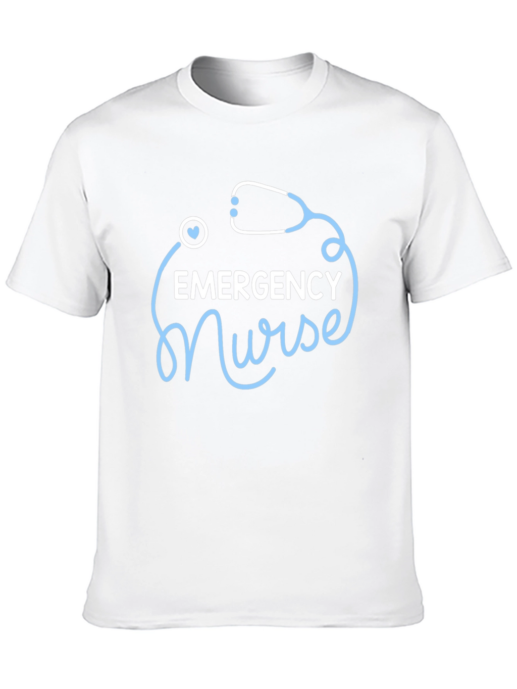 Emergency Nurse T-Shirt - Stethoscope Design