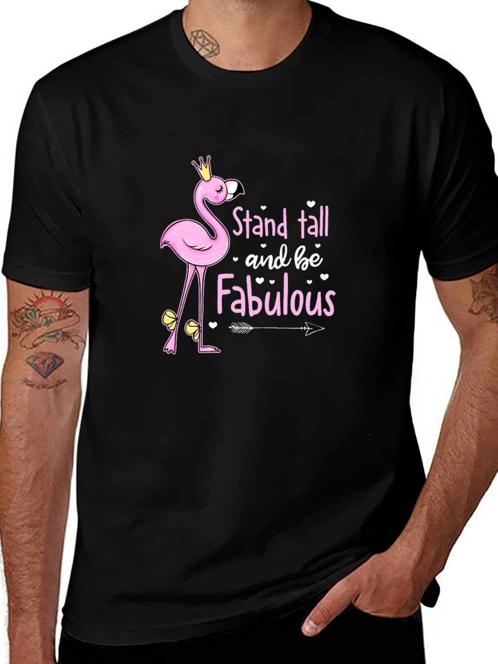 Stand Tall Flamingo Graphic Tee