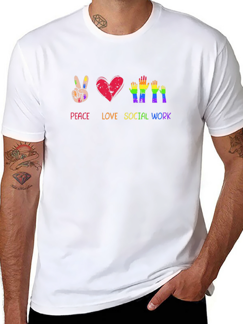 Peace Love Social Work T-Shirt