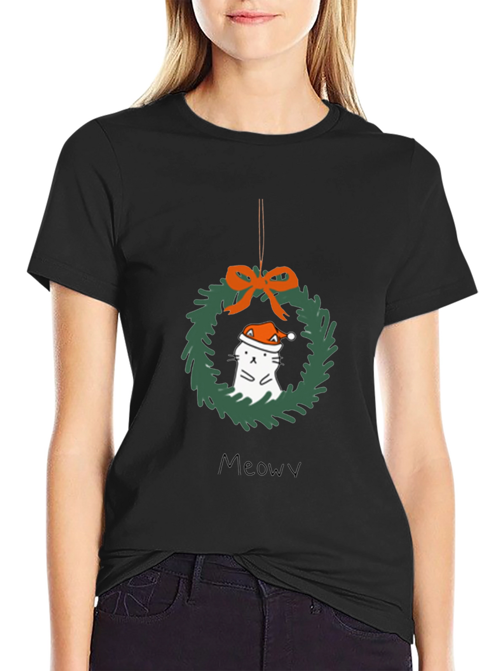 Festive Cat Christmas T-Shirt