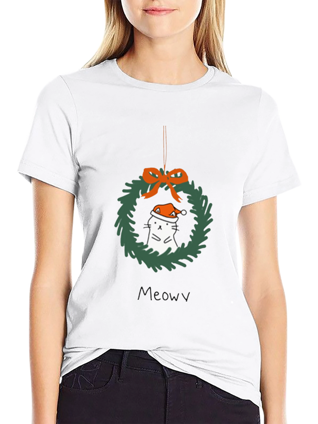 Festive Cat Christmas T-Shirt