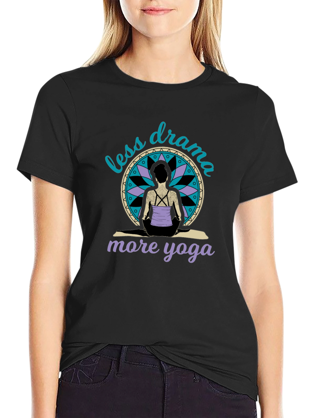 Less Drama More Yoga Graphic T-Shirt