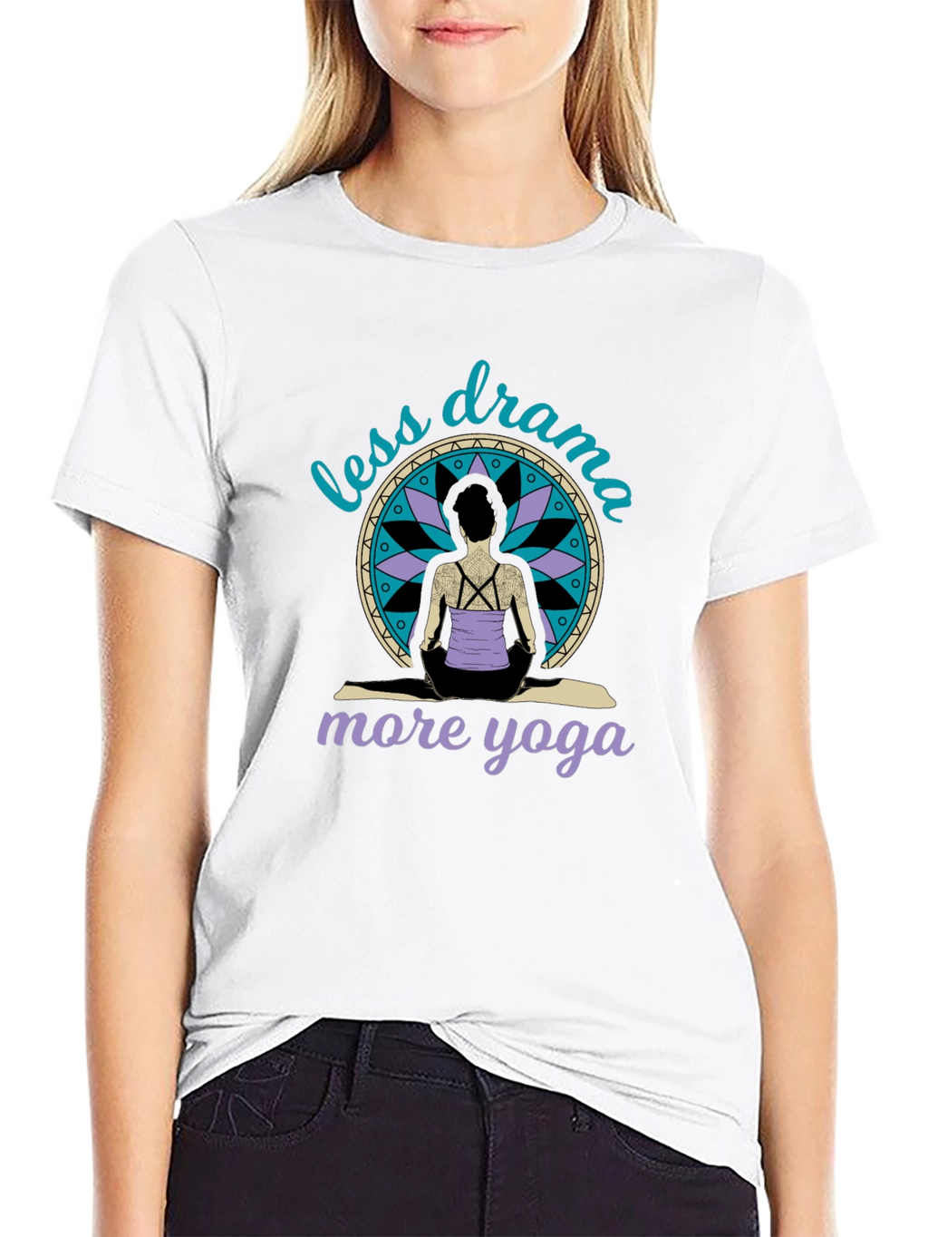 Less Drama More Yoga Graphic T-Shirt