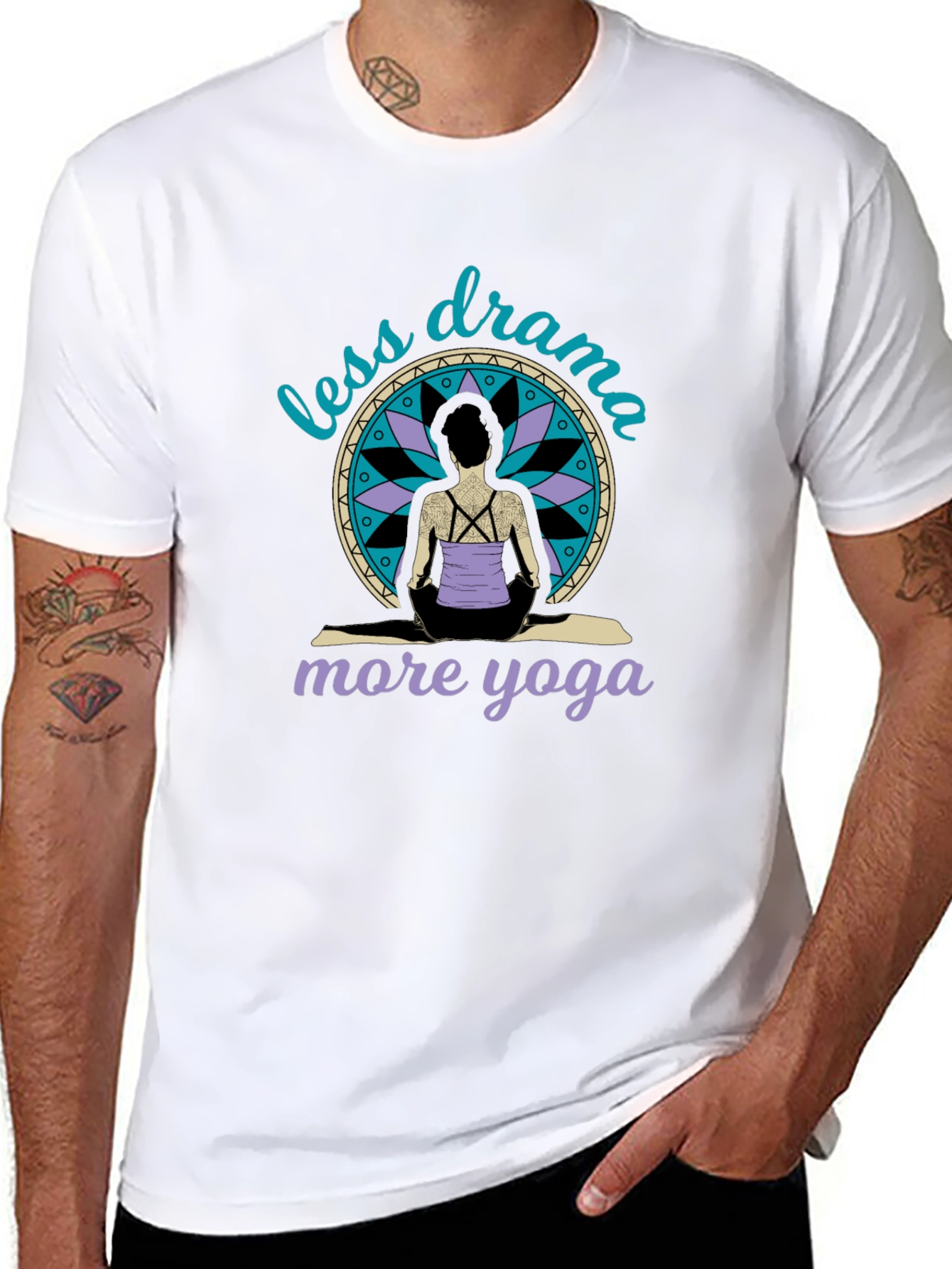 Less Drama More Yoga Graphic T-Shirt