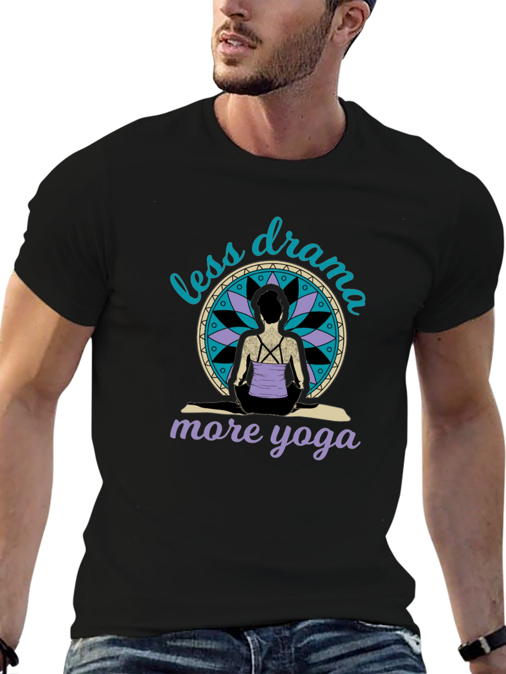 Less Drama More Yoga Graphic T-Shirt