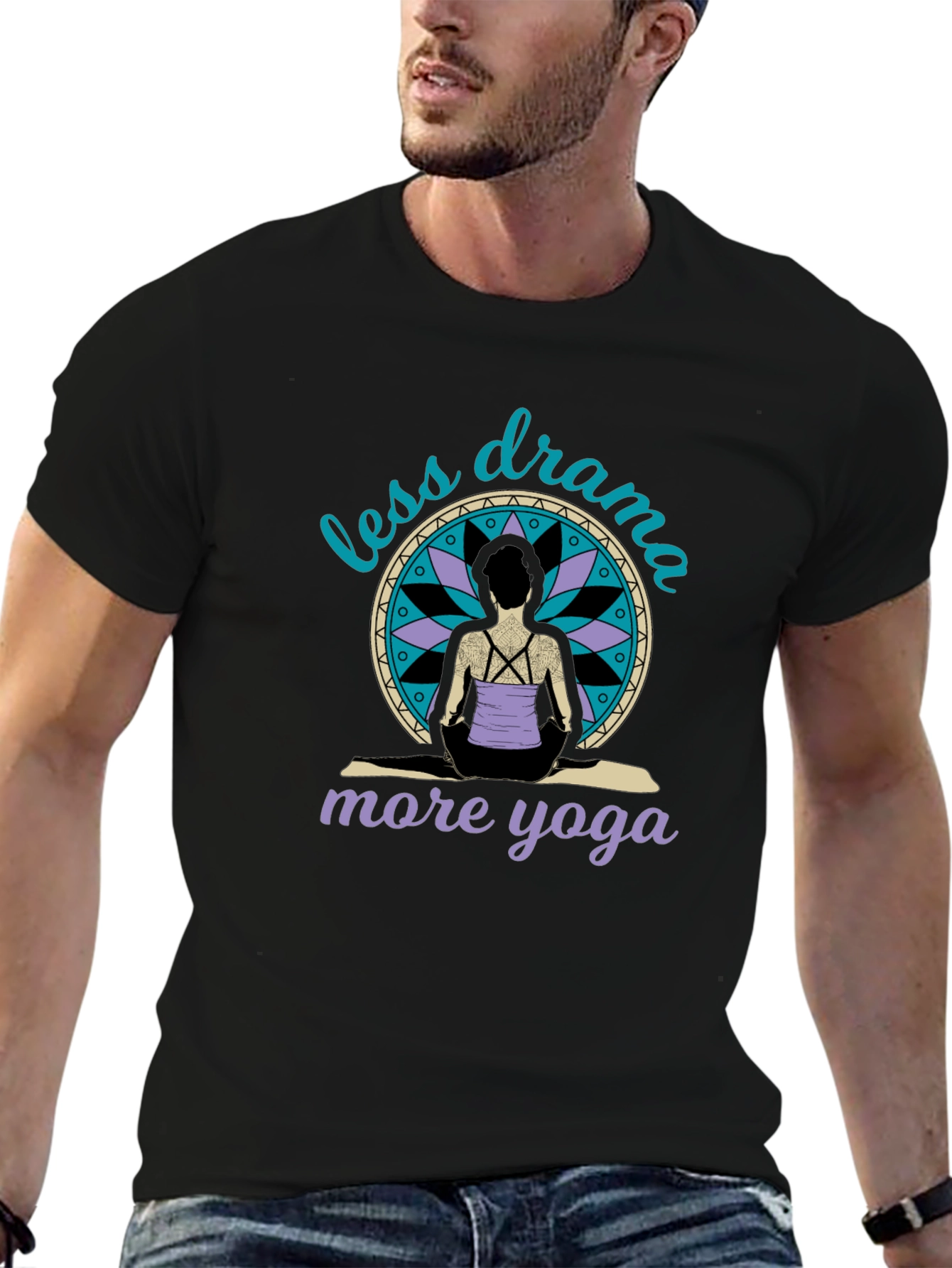 Less Drama More Yoga Graphic T-Shirt
