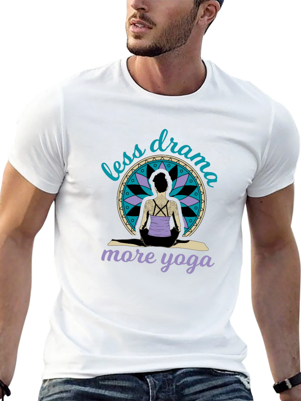 Less Drama More Yoga Graphic T-Shirt