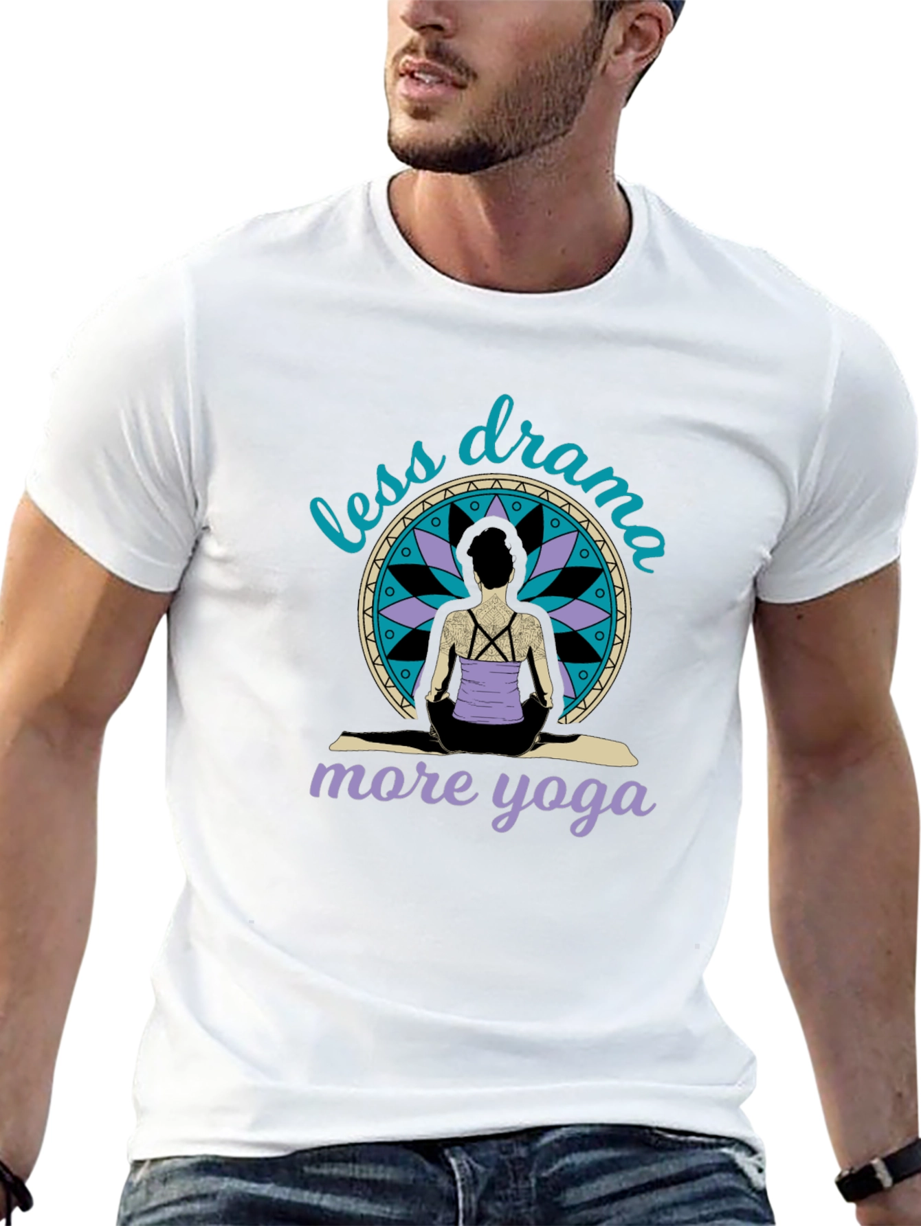 Less Drama More Yoga Graphic T-Shirt