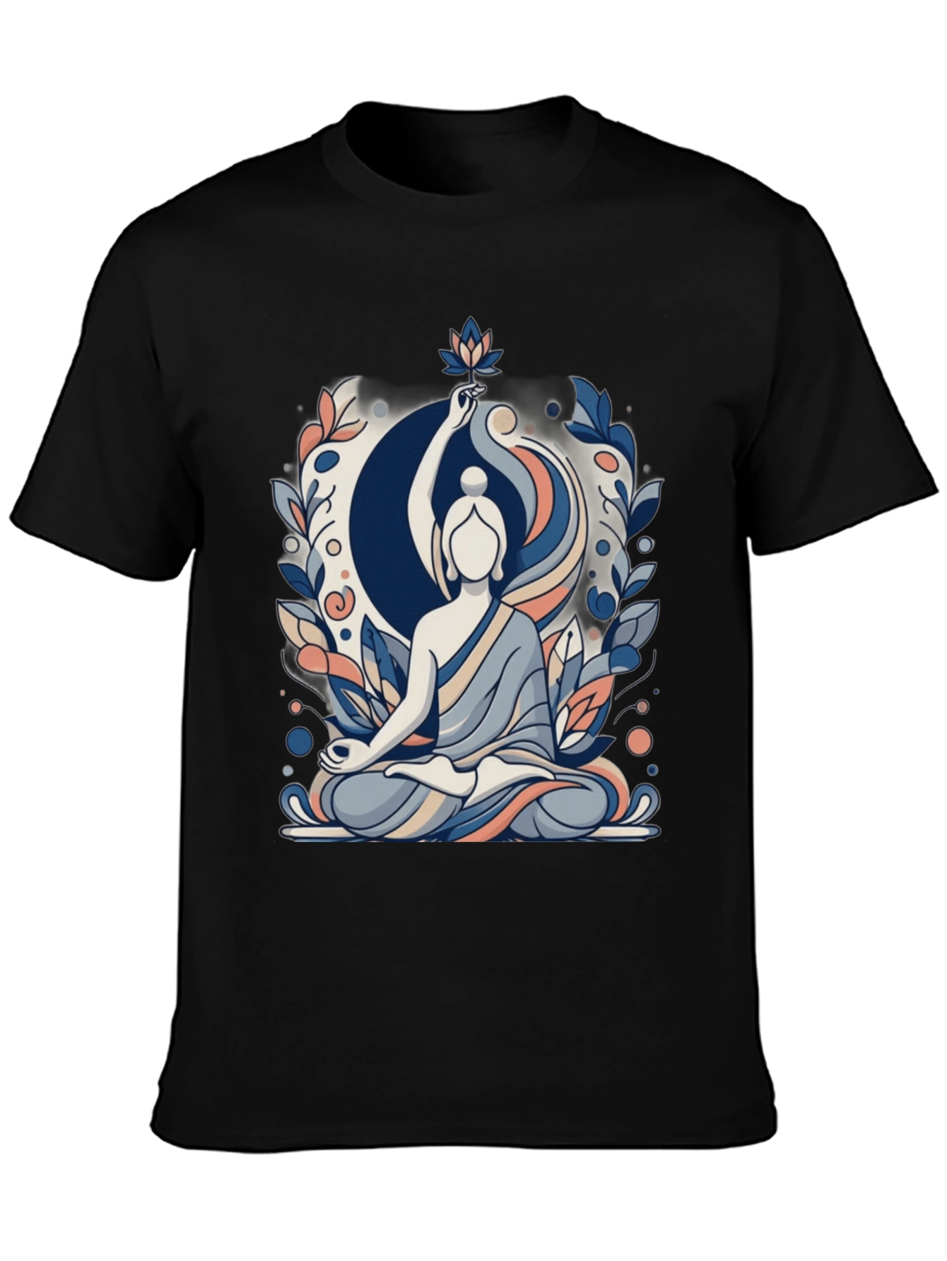 Meditative Buddha Graphic Tee - Stylish Black T-Shirt