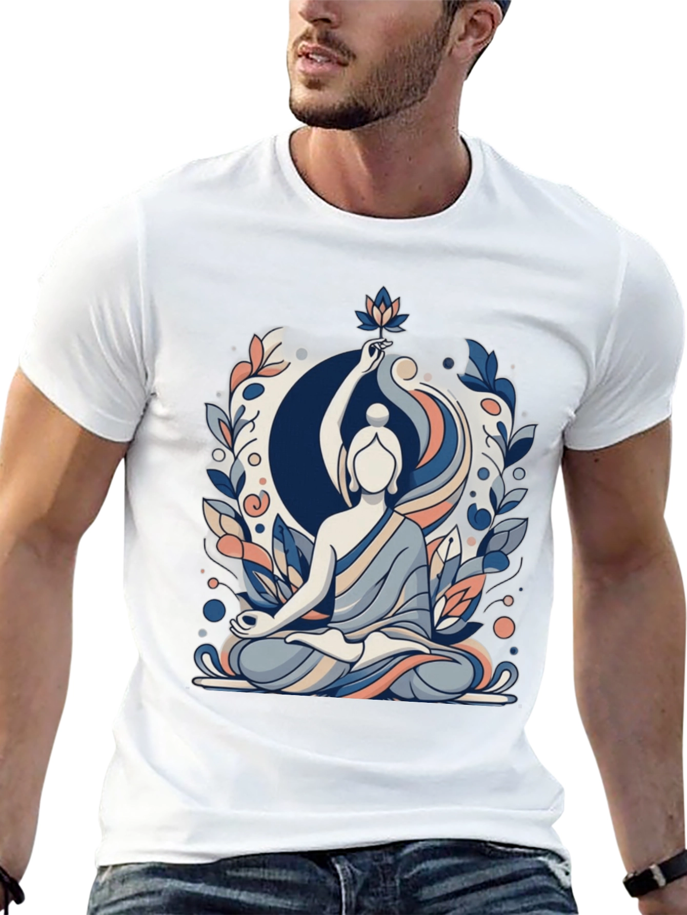 Meditative Buddha Graphic Tee - Stylish Black T-Shirt