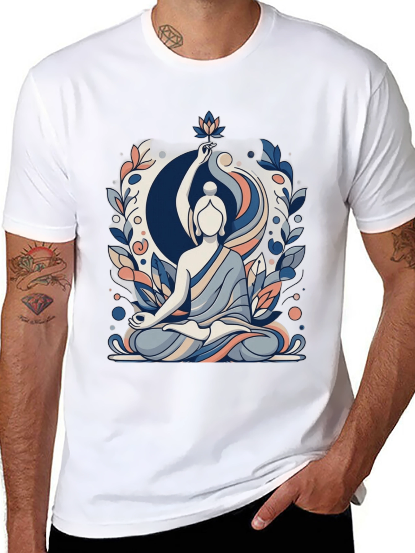 Meditative Buddha Graphic Tee - Stylish Black T-Shirt