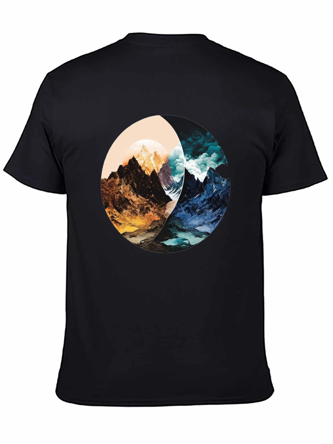 Yin Yang Mountain Graphic Tee - Stylish and Unique