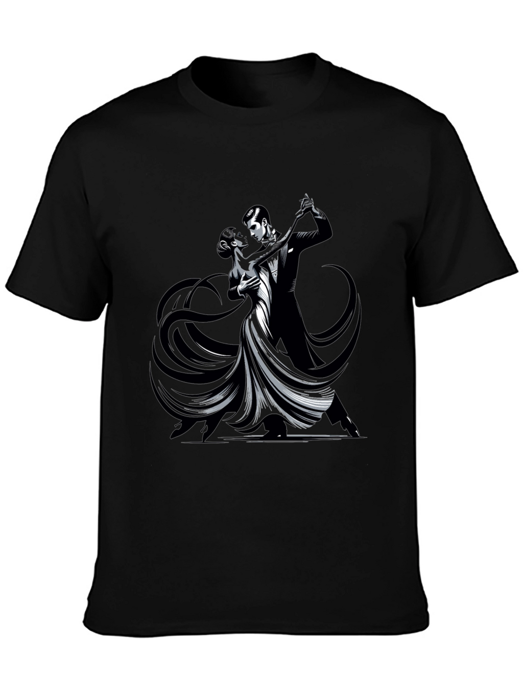 Tango Dance Graphic Tee - Sleek Black Shirt