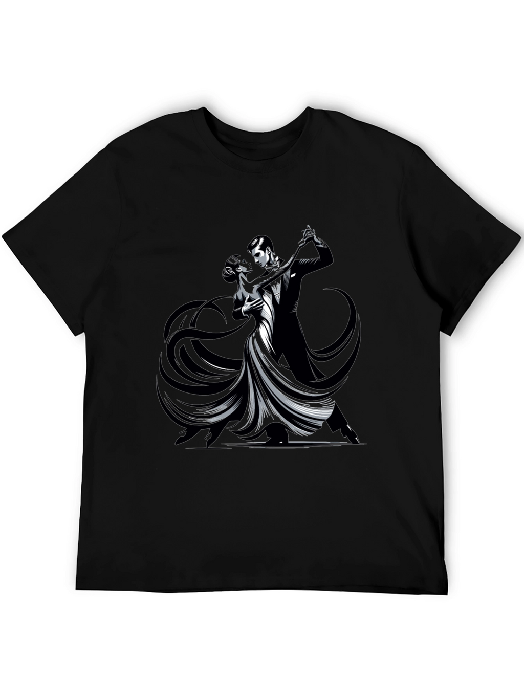 Tango Dance Graphic Tee - Sleek Black Shirt