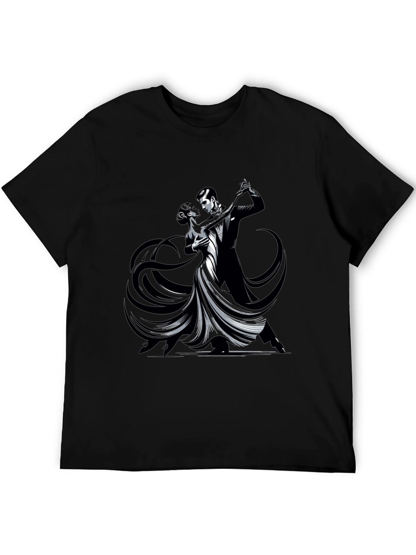Tango Dance Graphic Tee - Sleek Black Shirt
