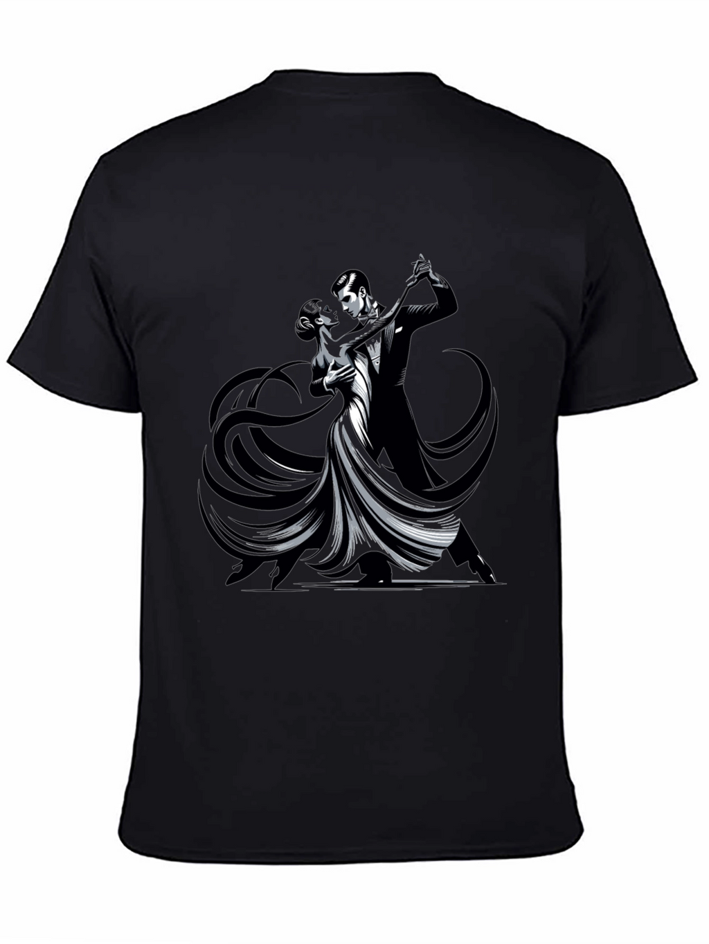 Tango Dance Graphic Tee - Sleek Black Shirt