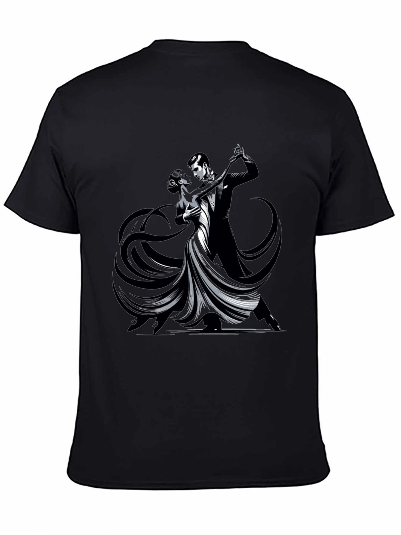 Tango Dance Graphic Tee - Sleek Black Shirt