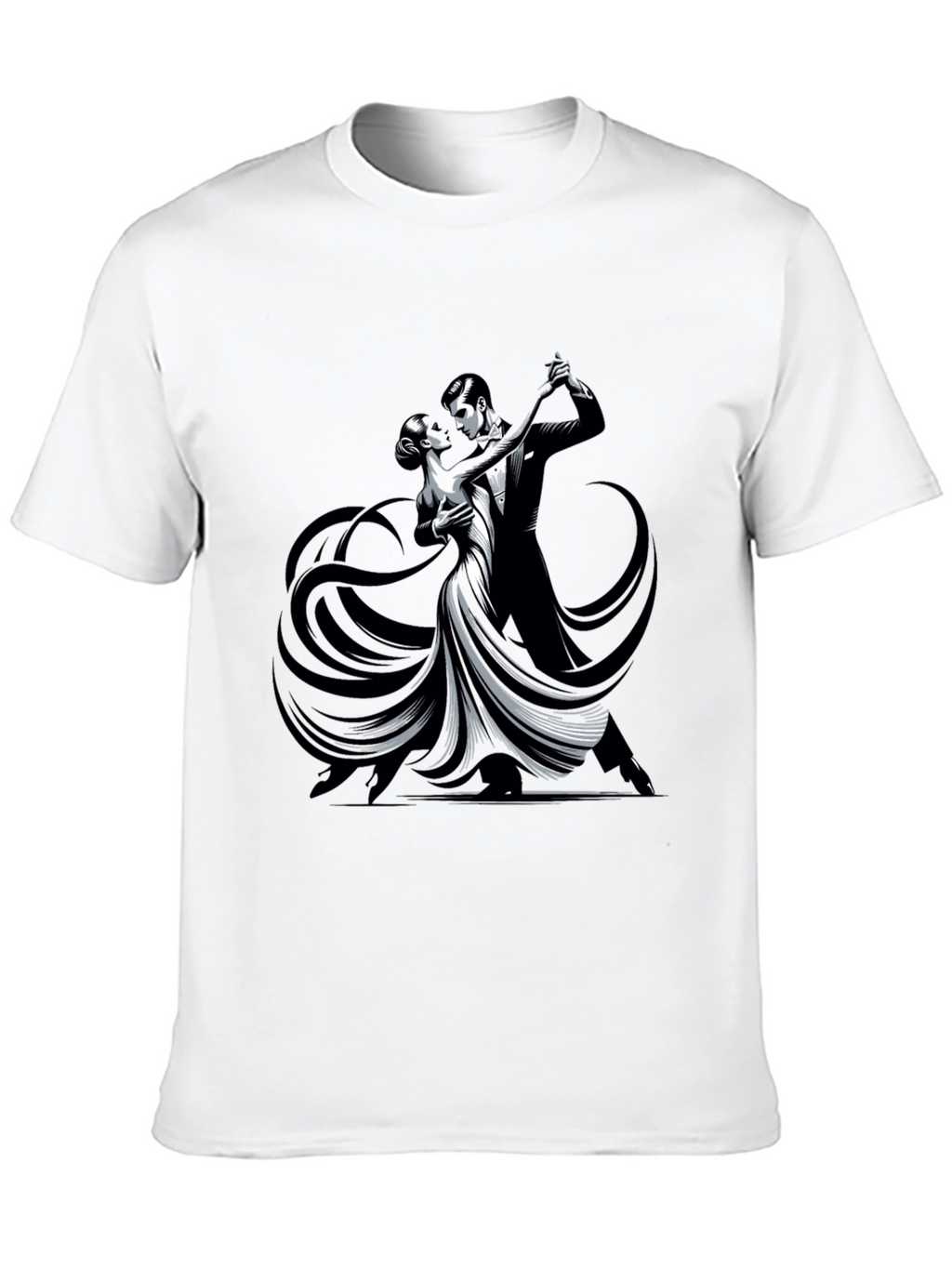 Tango Dance Graphic Tee - Sleek Black Shirt