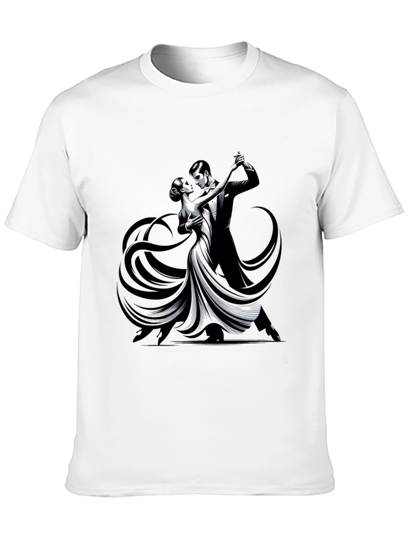 Tango Dance Graphic Tee - Sleek Black Shirt