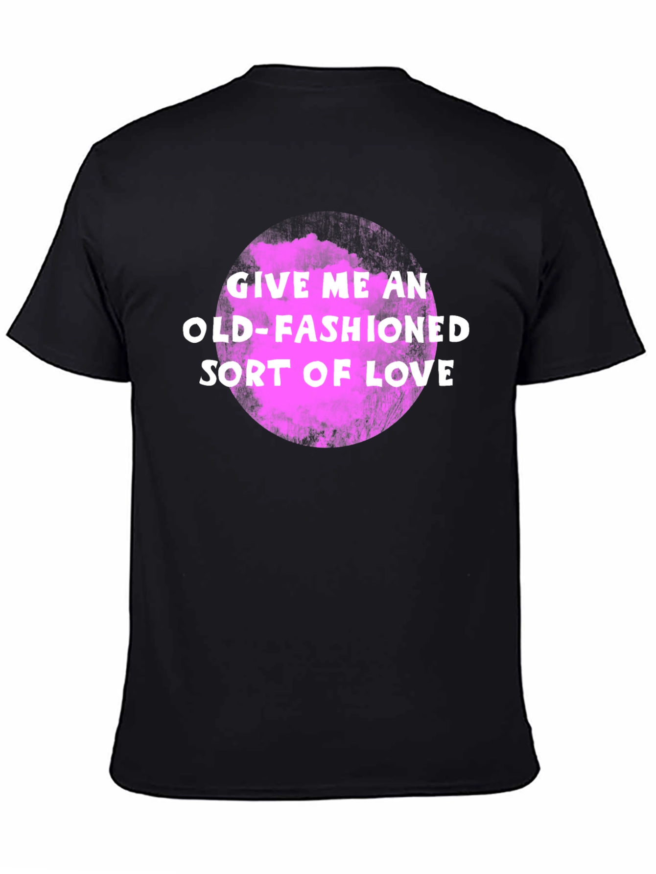 Old-Fashioned Love Graphic Tee - Soft Black Cotton Shirt