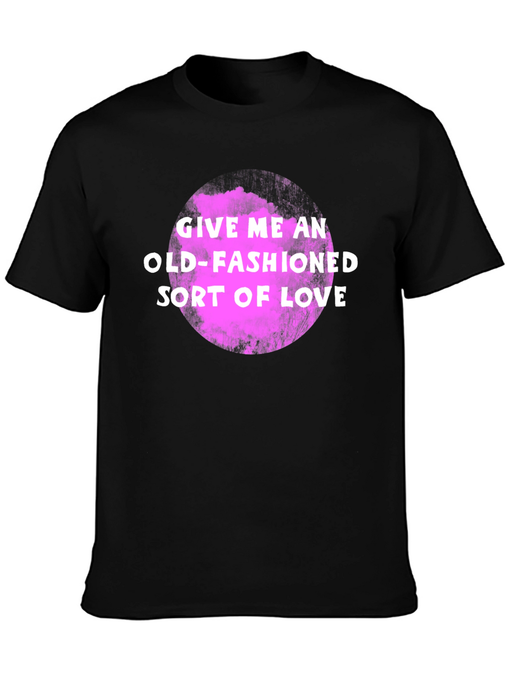 Old-Fashioned Love Graphic Tee - Soft Black Cotton Shirt