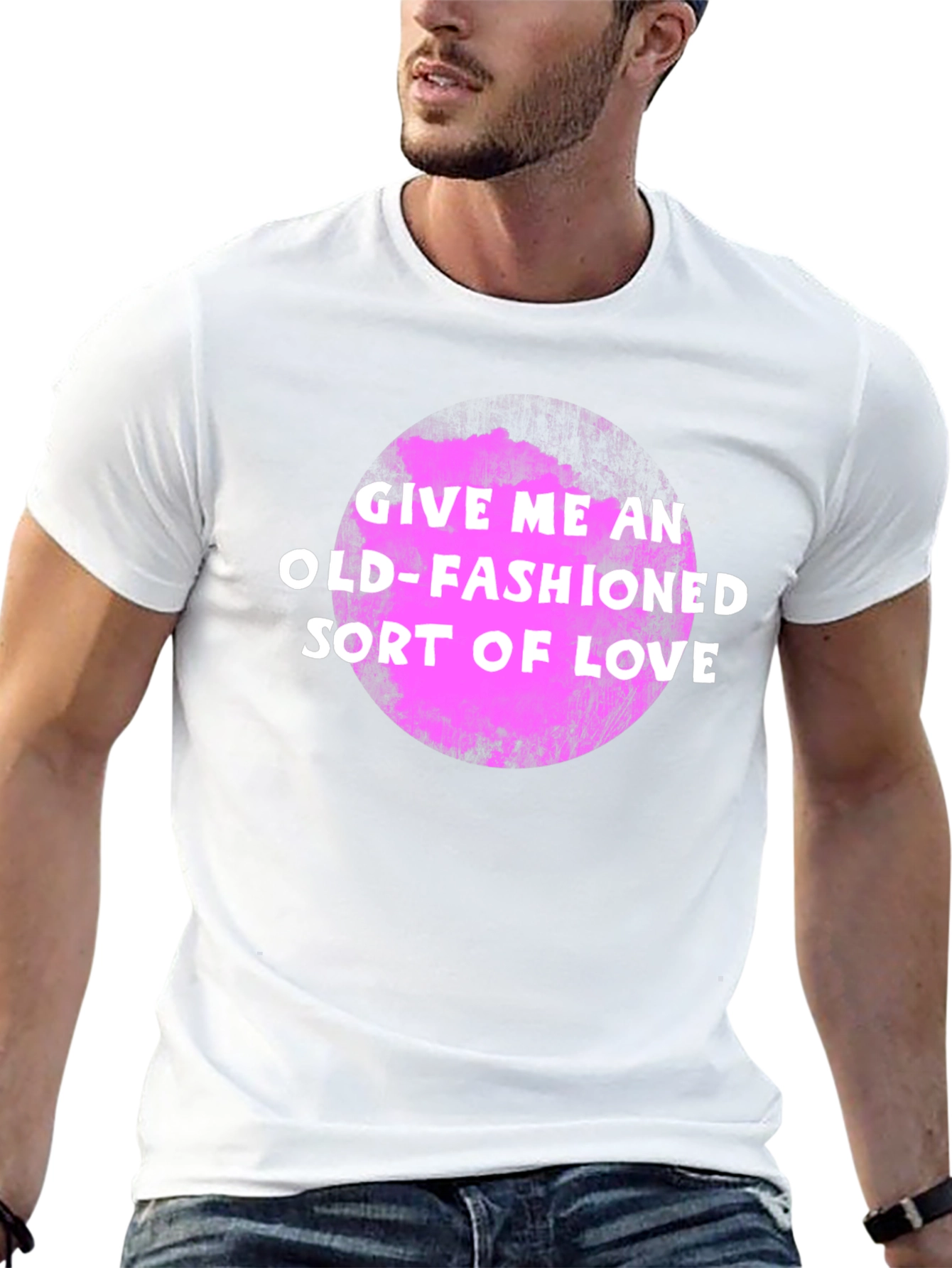 Old-Fashioned Love Graphic Tee - Soft Black Cotton Shirt