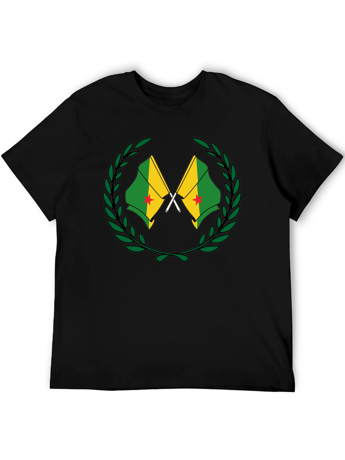 French Guiana Flag T-Shirt - Black
