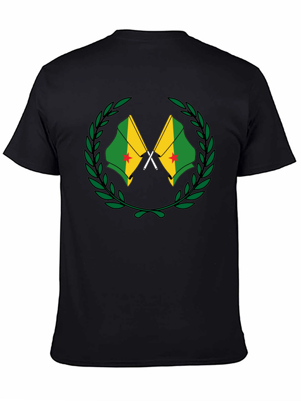 French Guiana Flag T-Shirt - Black