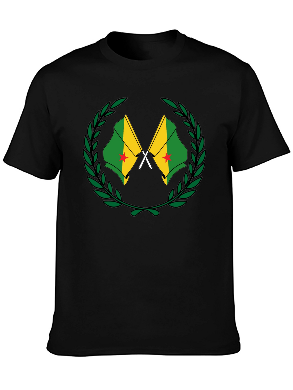 French Guiana Flag T-Shirt - Black