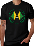 French Guiana Flag T-Shirt - Black