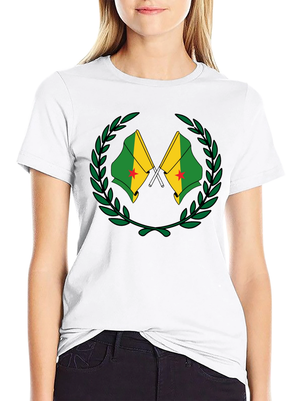 French Guiana Flag T-Shirt - Black