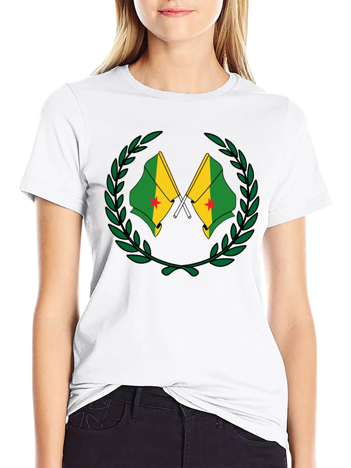 French Guiana Flag T-Shirt - Black