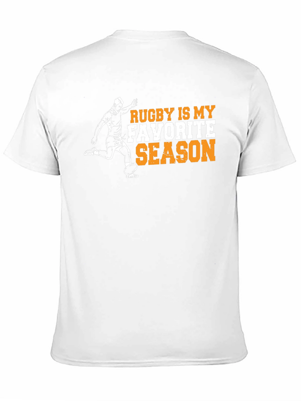 Rugby Is My Favorite Season Black Graphic Tee