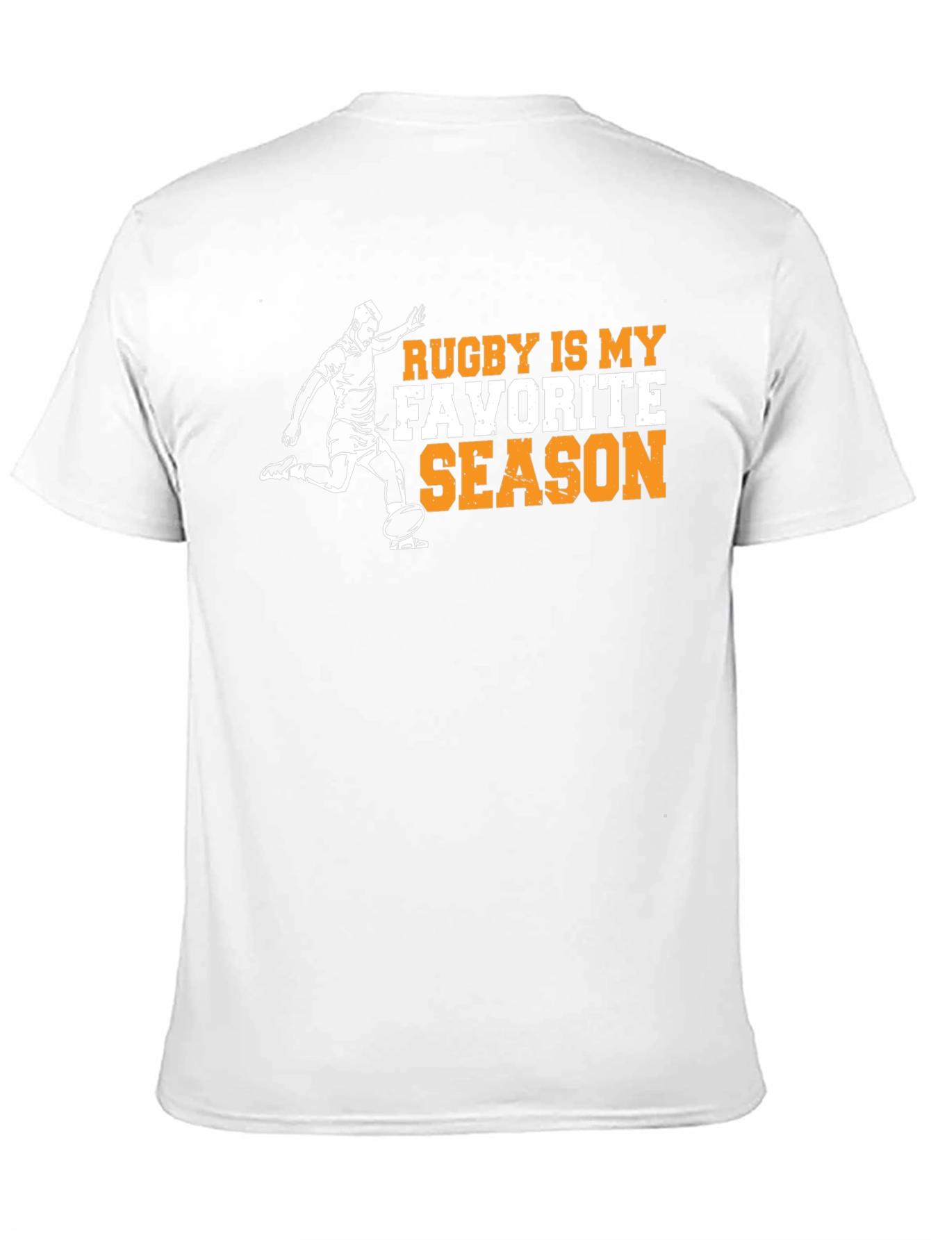 Rugby Is My Favorite Season Black Graphic Tee
