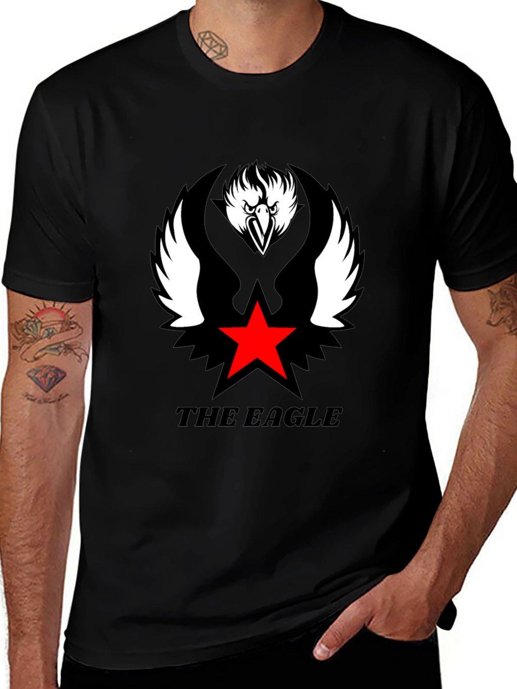 The Eagle Graphic Tee - Cool Black T-Shirt