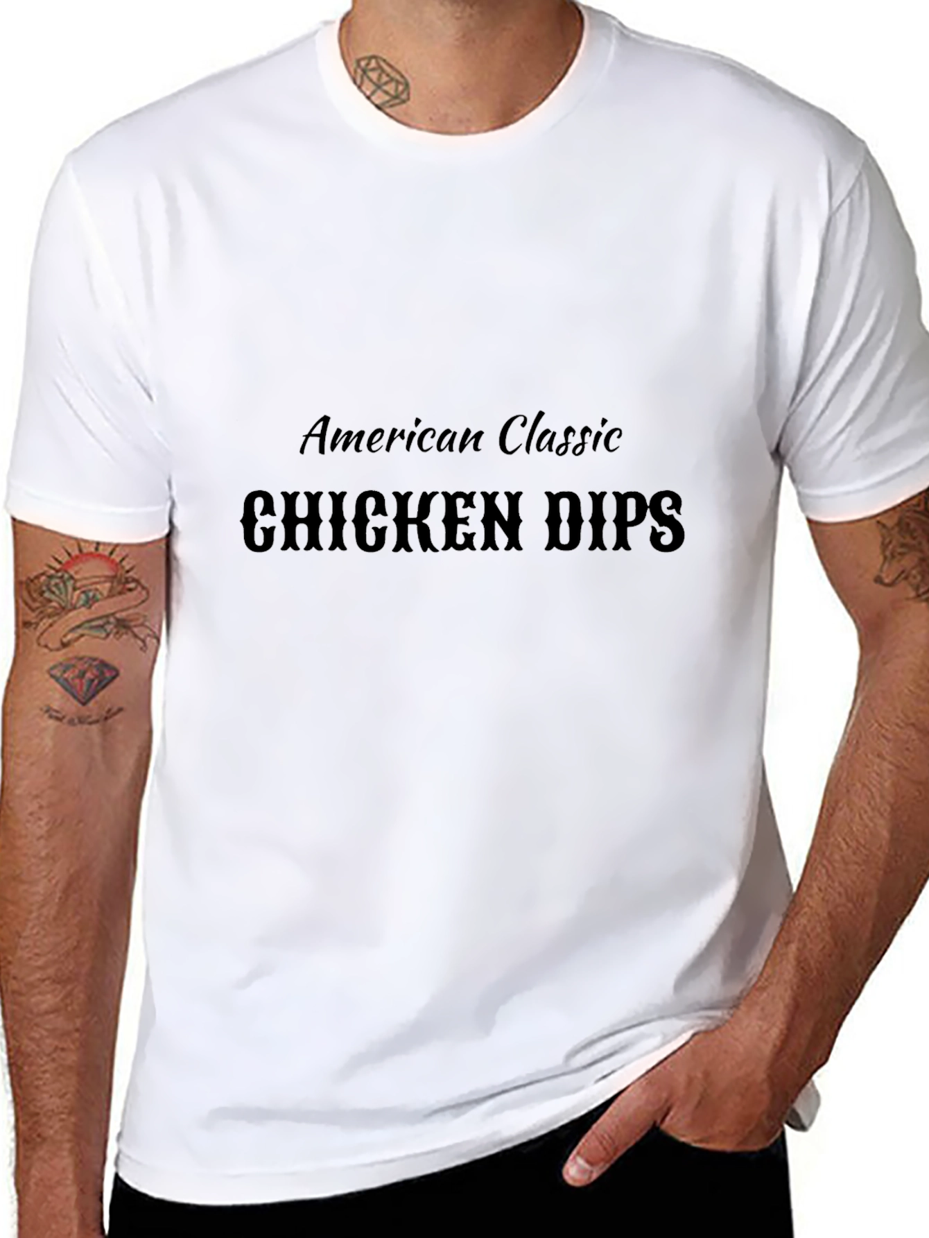 American Classic Chicken Dips Black T-Shirt