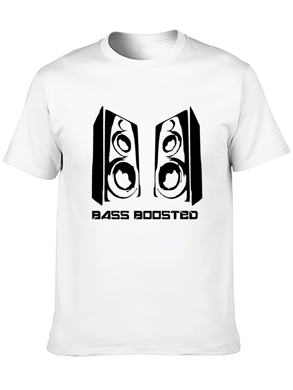 Bass Boosted Speaker Graphic Tee - Black