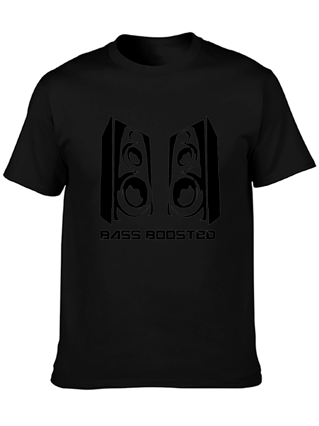 Bass Boosted Speaker Graphic Tee - Black
