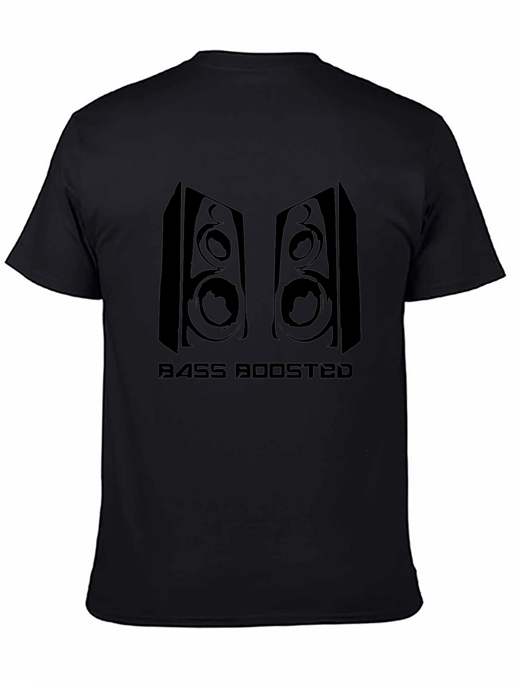 Bass Boosted Speaker Graphic Tee - Black