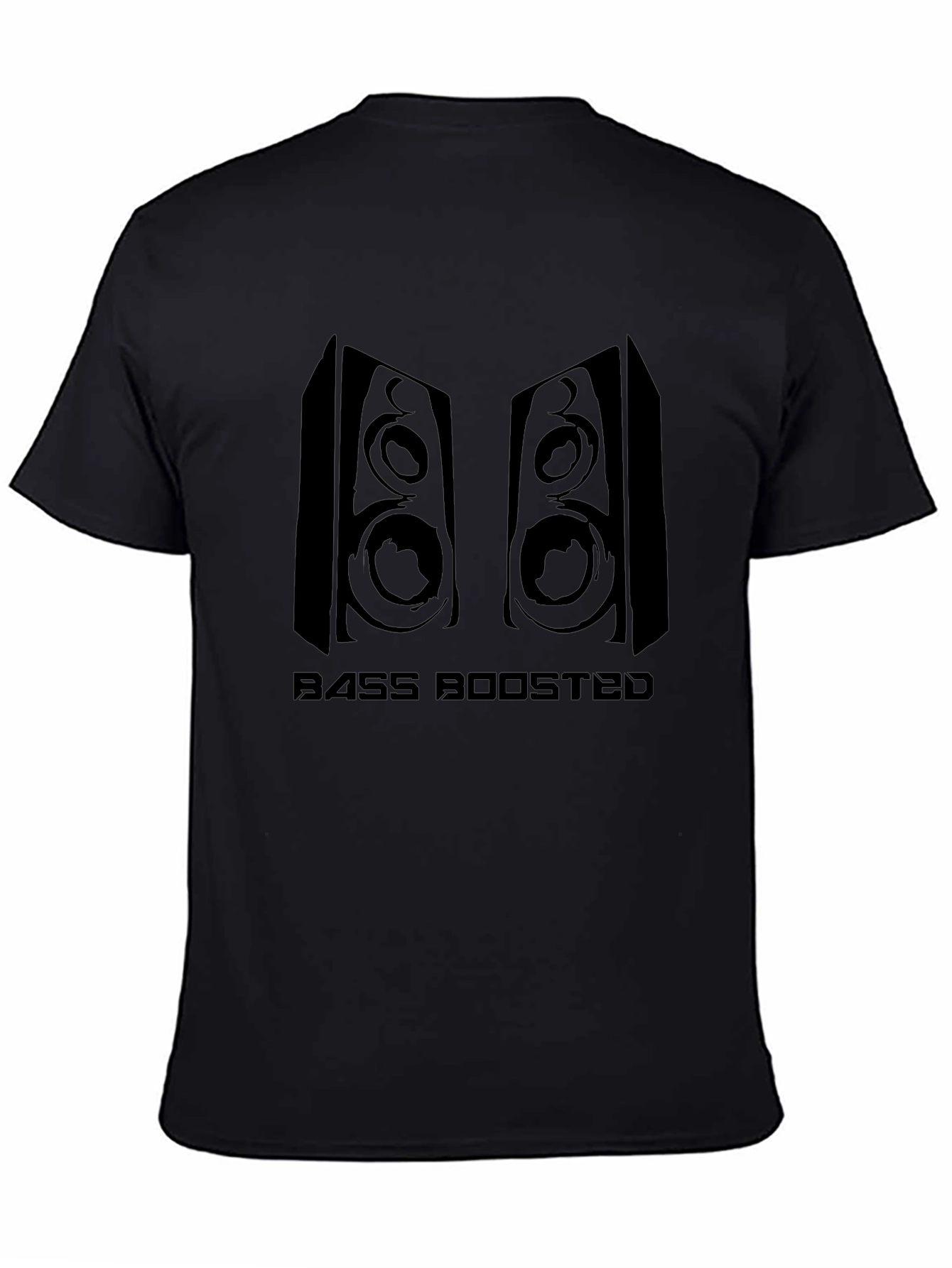 Bass Boosted Speaker Graphic Tee - Black