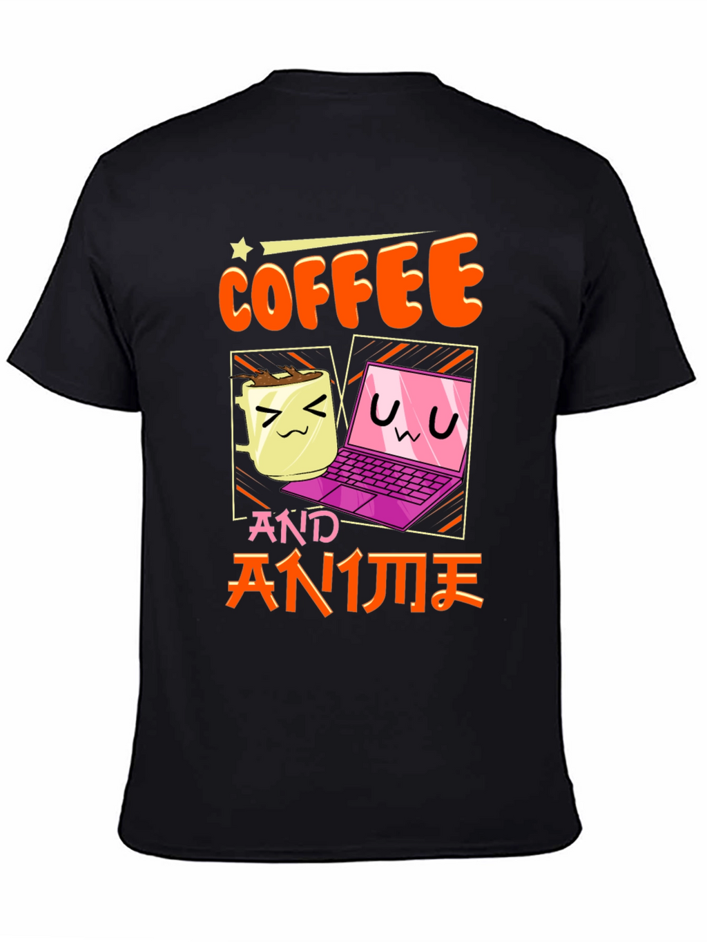 Coffee and Anime T-Shirt - Kawaii Design