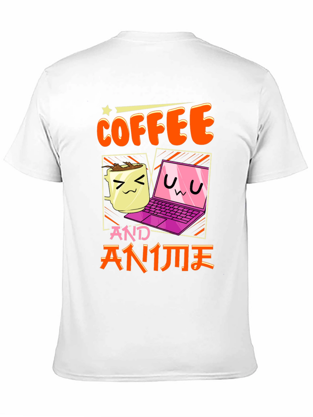 Coffee and Anime T-Shirt - Kawaii Design