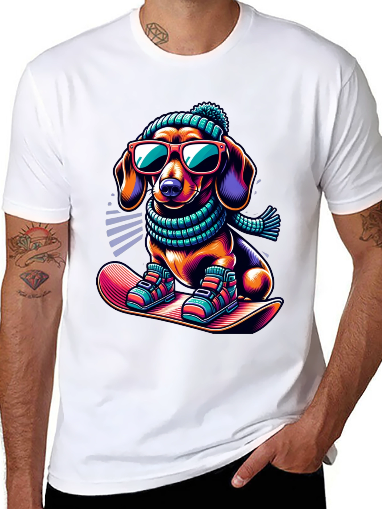 Cool Dachshund Winter T-Shirt