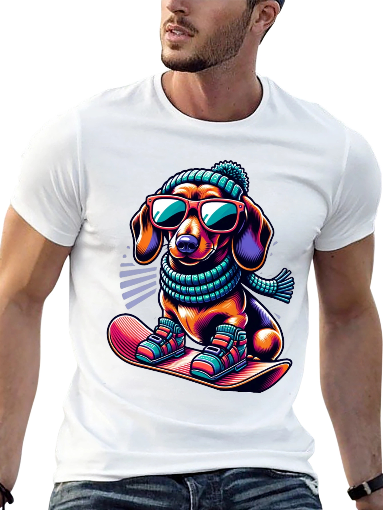 Cool Dachshund Winter T-Shirt