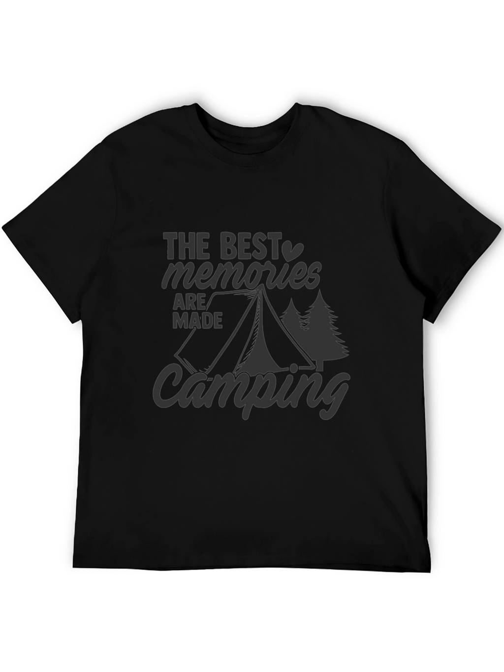 Camping Memories Graphic T-Shirt -  Unisex Black Tee